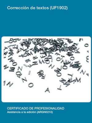 cover image of UF1902--Corrección de textos